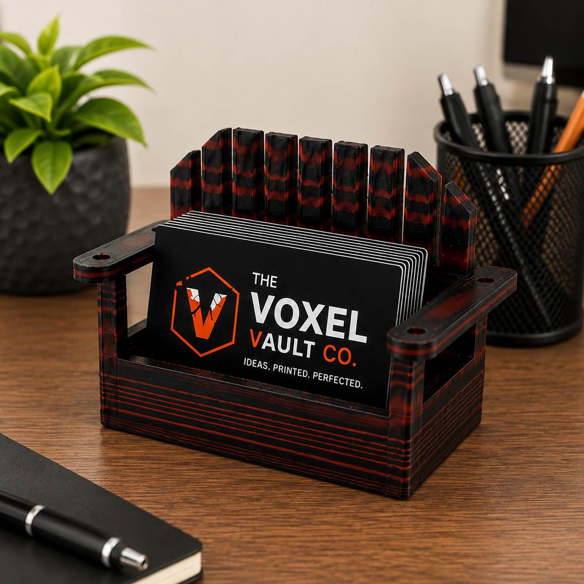 Mini Adirondack Chair Business Card Holder – 3D Printed Wood Grain PLA