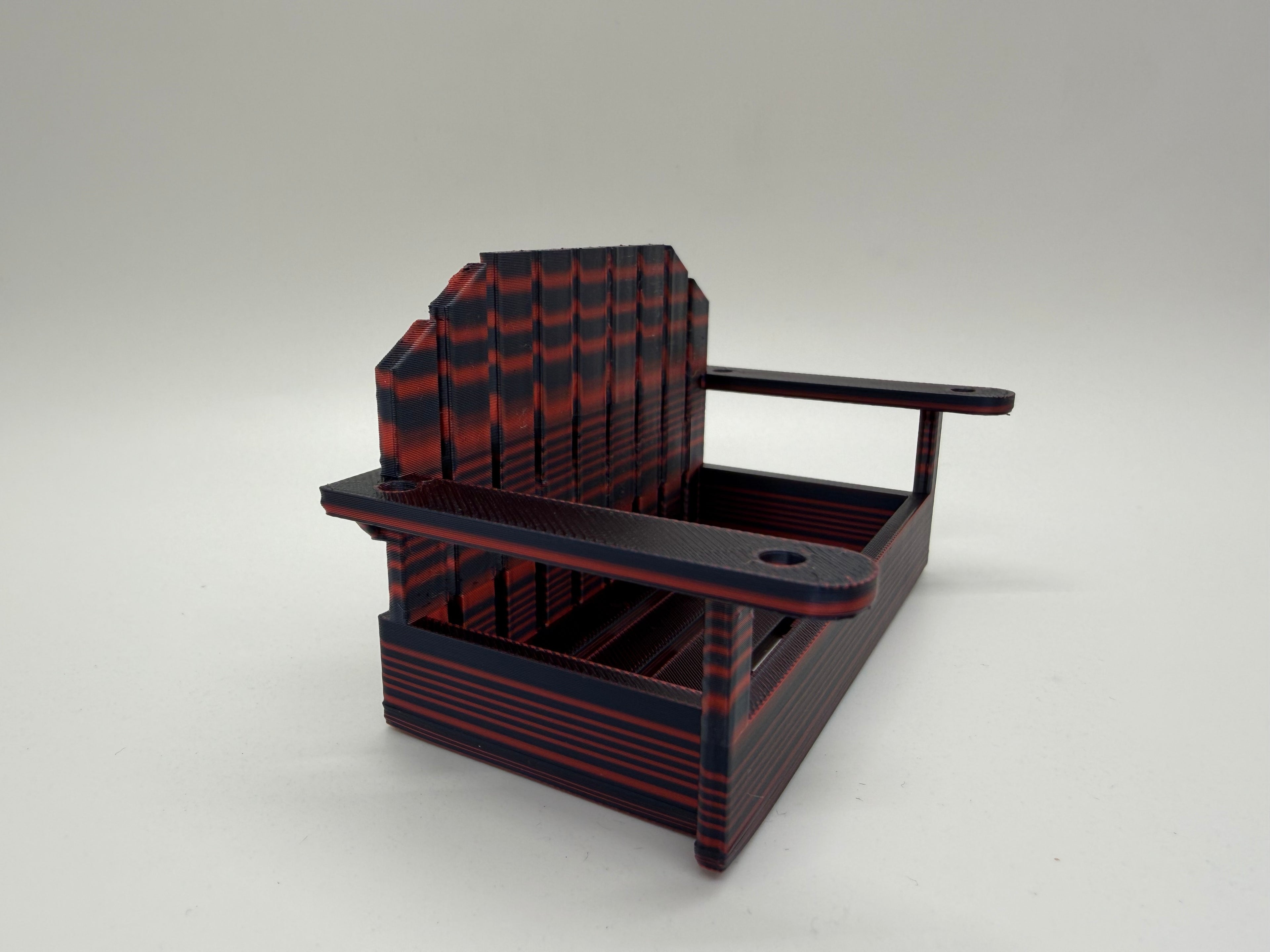 Mini Adirondack Chair Business Card Holder / Desk Organizer - Wood Grain PLA