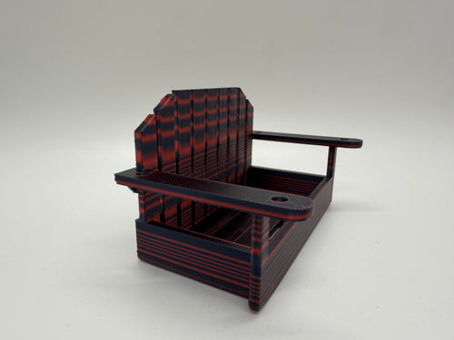 Mini Adirondack Chair Business Card Holder / Desk Organizer - Wood Grain PLA