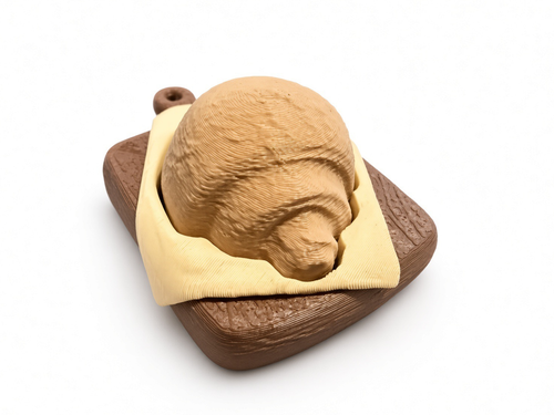 3D printed croissant clicker bakery food fidget toy