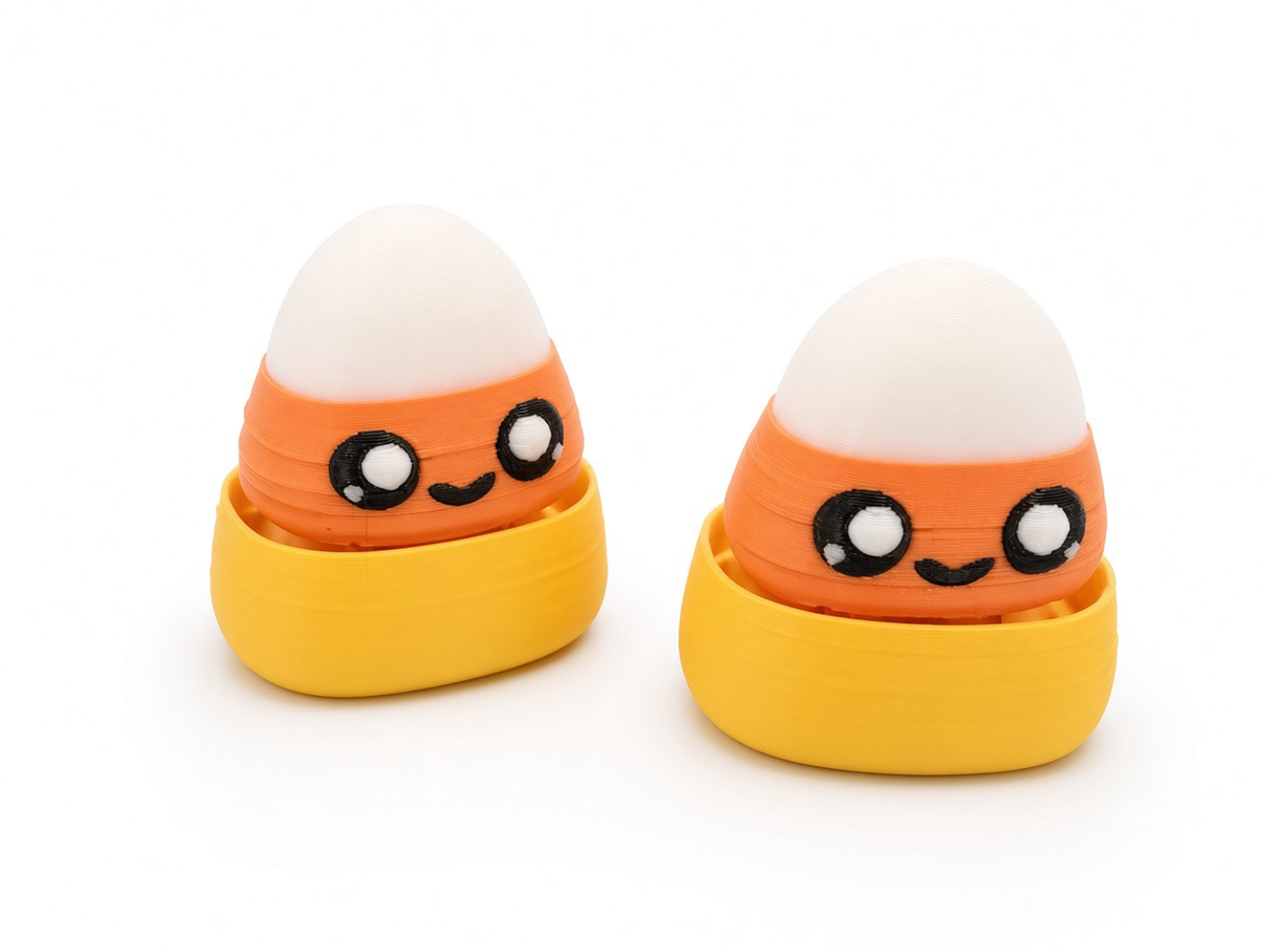 3D printed candy corn clicker Halloween fidget toy