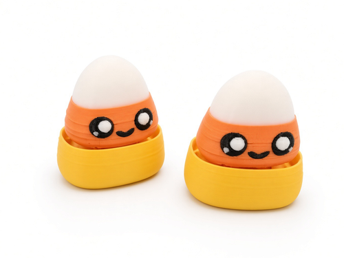 3D printed candy corn clicker Halloween fidget toy